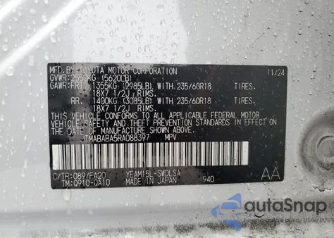 2024 Subaru Solterra Premium z USA, uszkodzony, nr VIN JTMABABA5RA088397